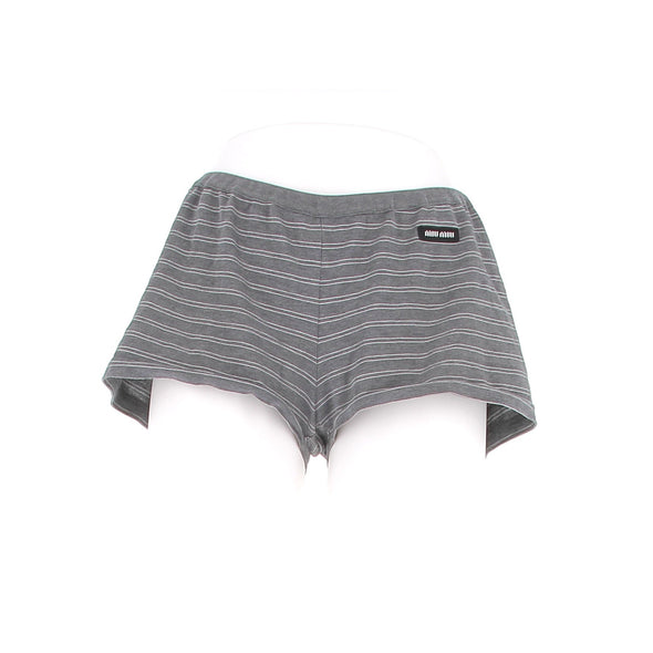 Short rayé gris