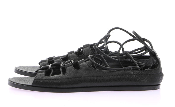 Sandales noires à lacets