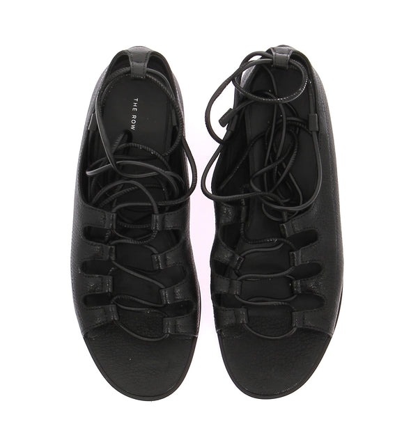 Sandales noires à lacets