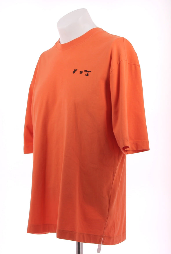 T-shirt orange à logo