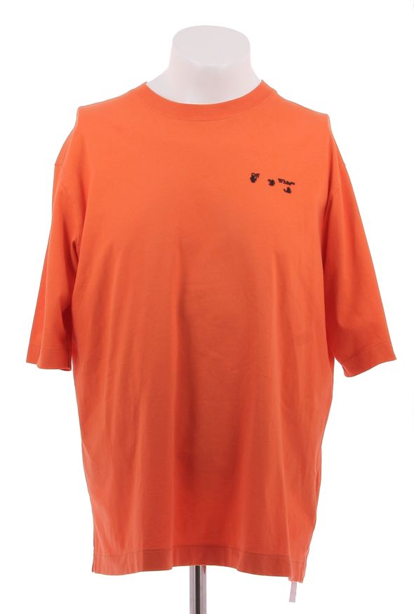 T-shirt orange à logo