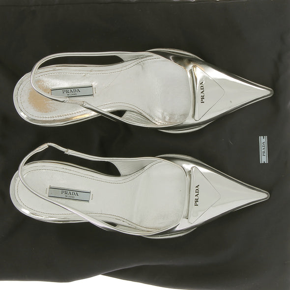 Slingback argenté