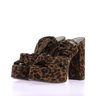 Sandales à talons léopard