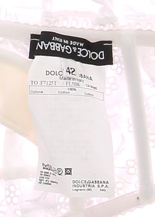 Top blanc à volants en dentelle