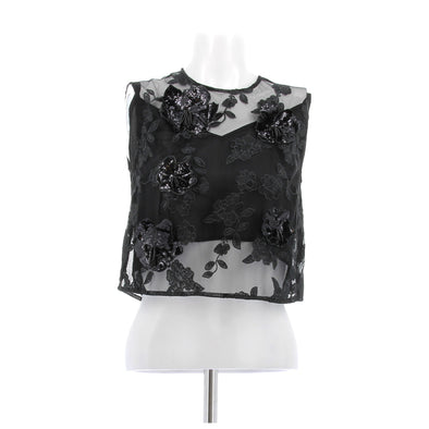 Top transparent noir