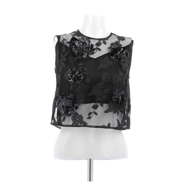 Top transparent noir