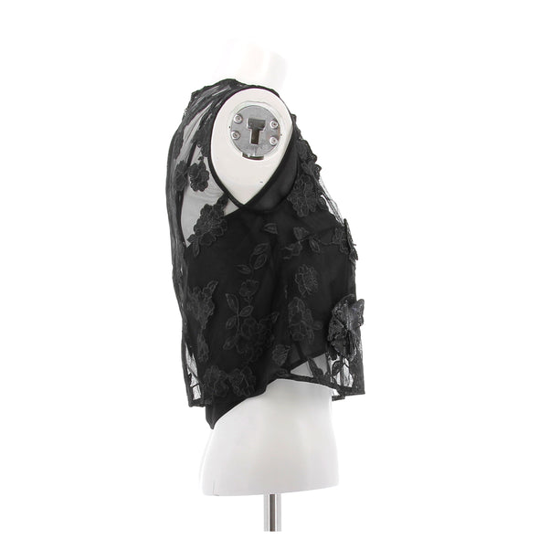 Top transparent noir