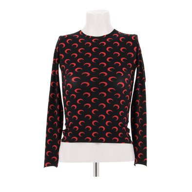 Top à col haut "Moon" rouge