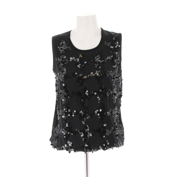 Top noir à sequins