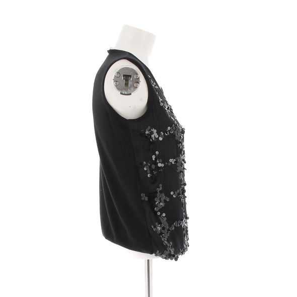 Top noir à sequins