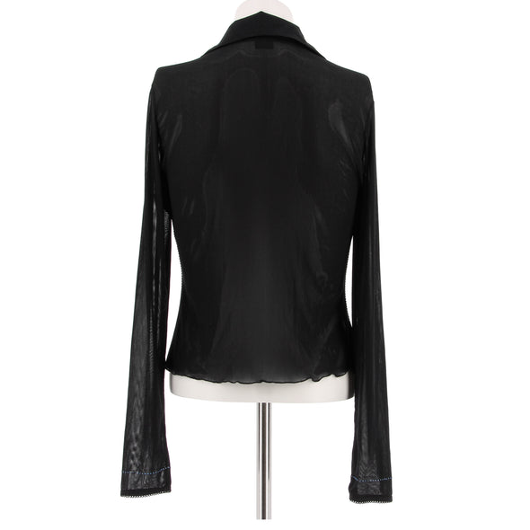 Blouse transparente noire