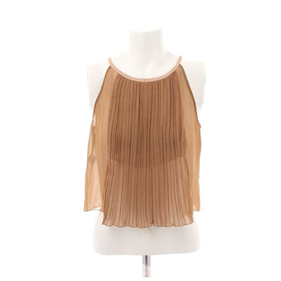 Top en mousseline marron