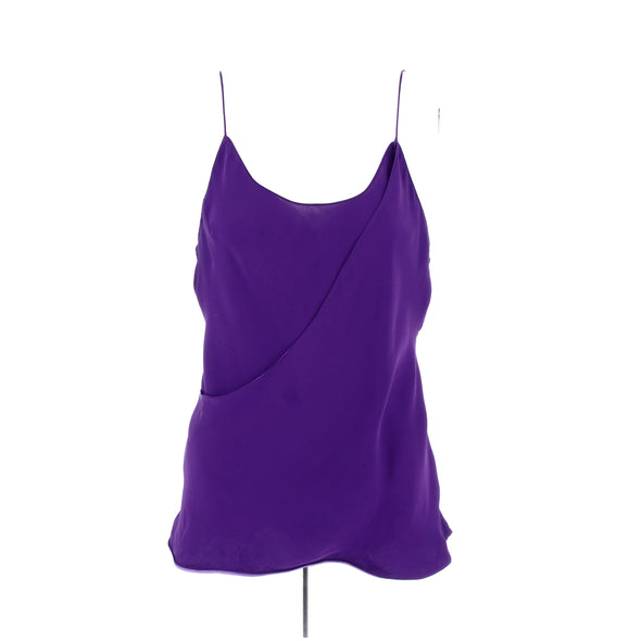 Top violet en soie
