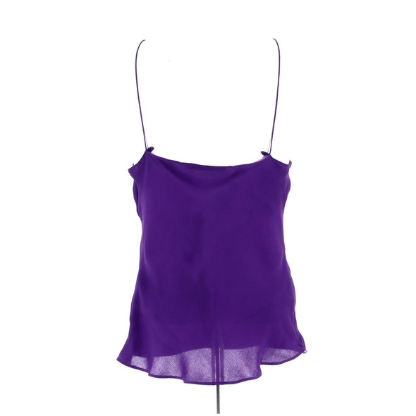 Top violet en soie