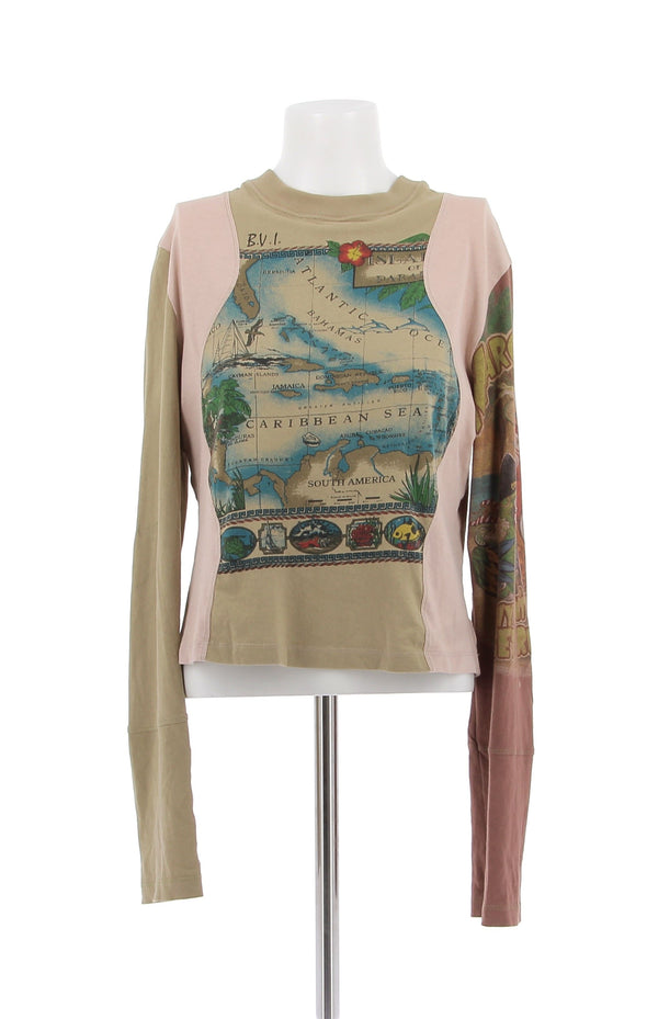 T-shirt à manches longues avec imprimé