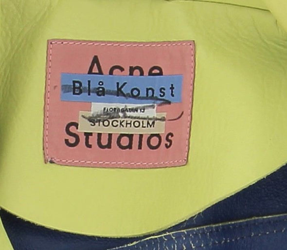 Veste en cuir jaune