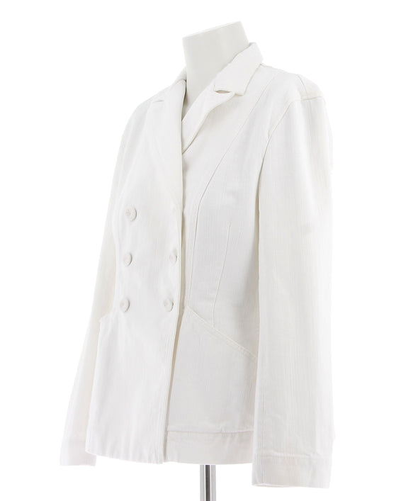 Veste en denim blanc