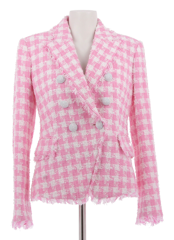 Veste rose en tweed