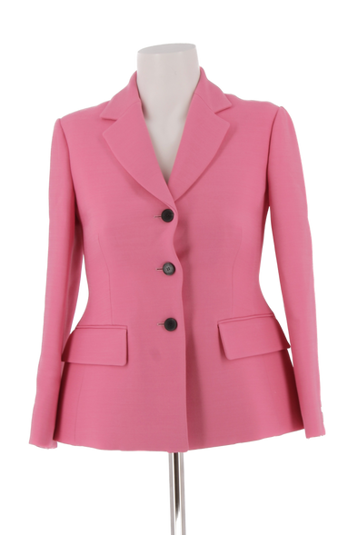 Veste rose cintrée en laine