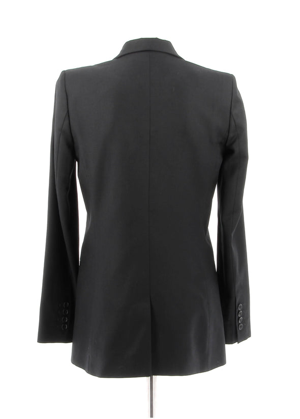 Veste de tailleur noire en laine