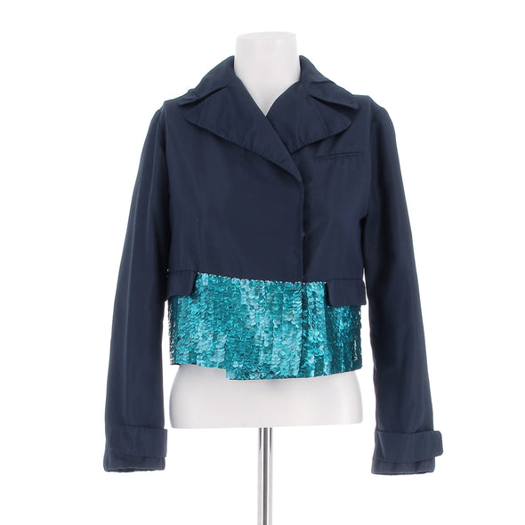 Veste bleu marine à sequins