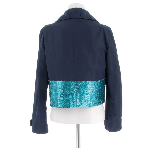 Veste bleu marine à sequins