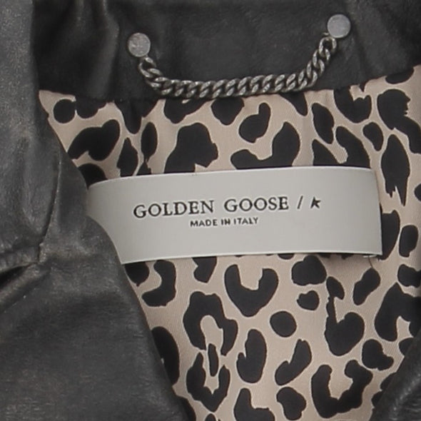 Veste en cuir noire