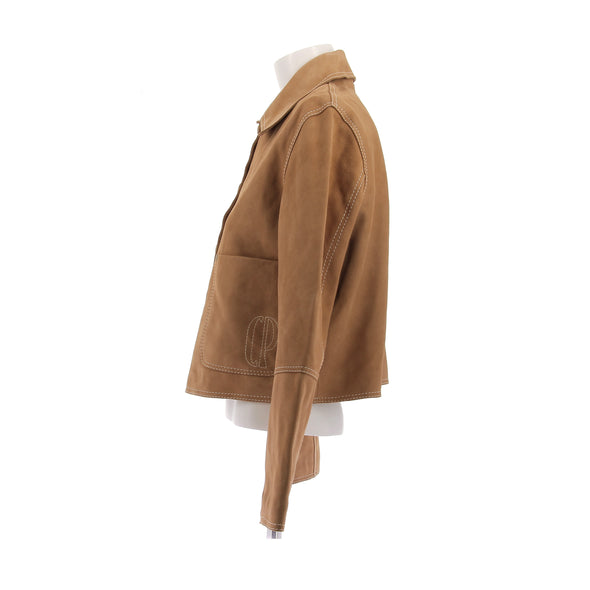 Veste en daim camel