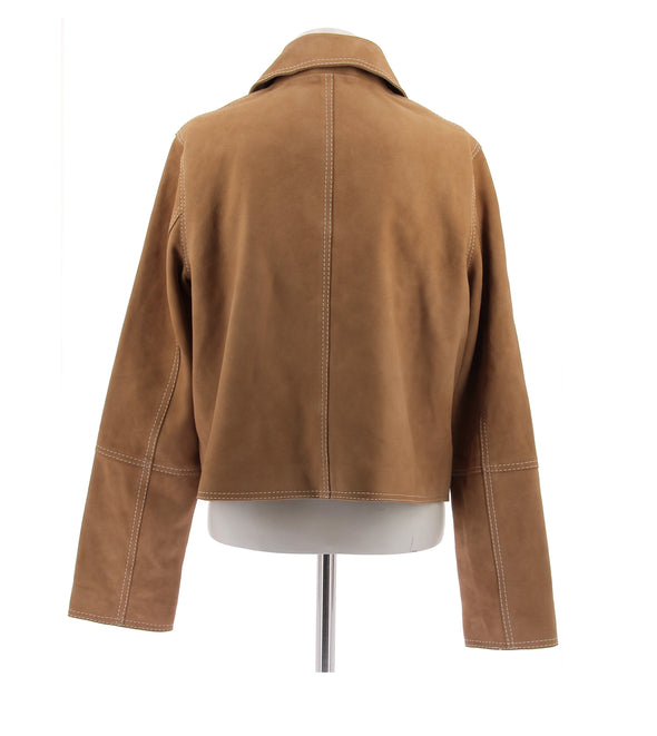 Veste en daim camel