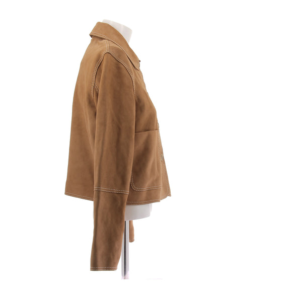 Veste en daim camel