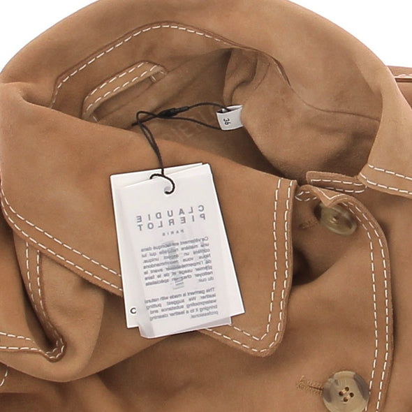 Veste en daim camel
