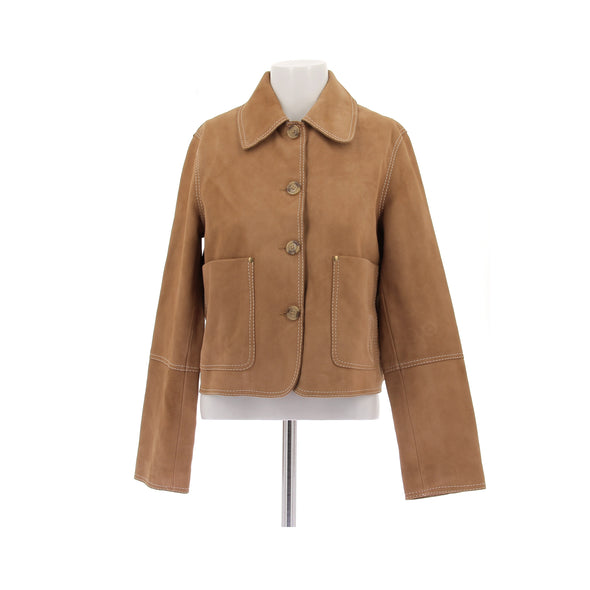 Veste en daim camel