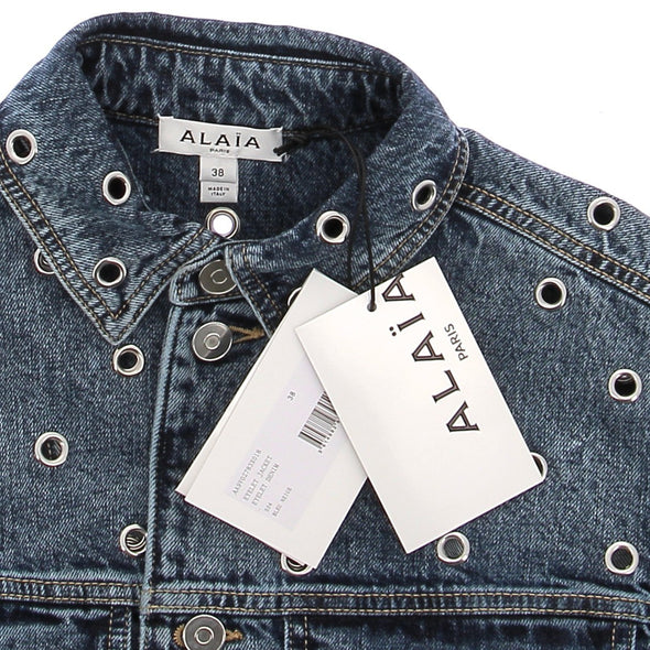 Veste en jean et œillets