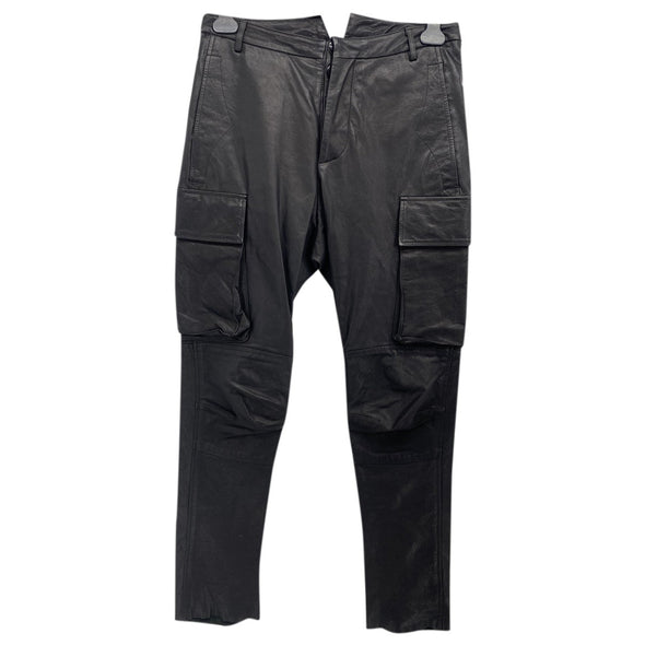 Pantalon carotte en Cuir 36 - Balmain