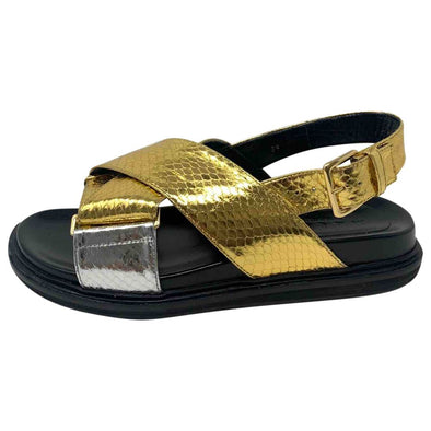 Sandales Fussbett Gold and Silver - Marni