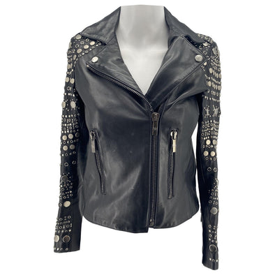 Veste en cuir Nour Hammour - 36