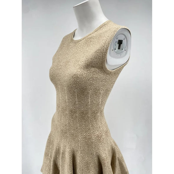 Robe en laine beige