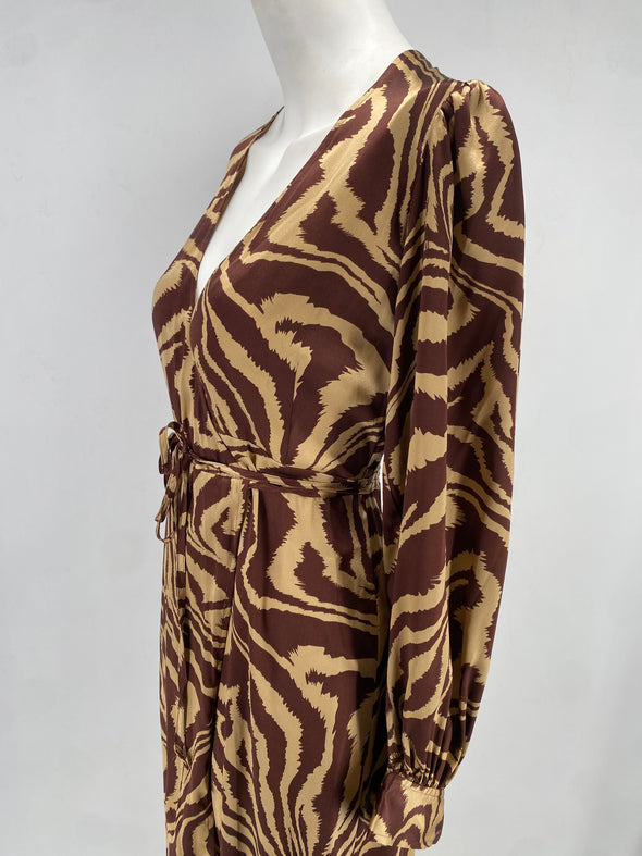 Robe zèbre marron