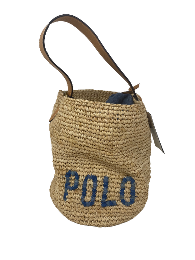 Mini sac seau en raphia - Polo Ralph Lauren