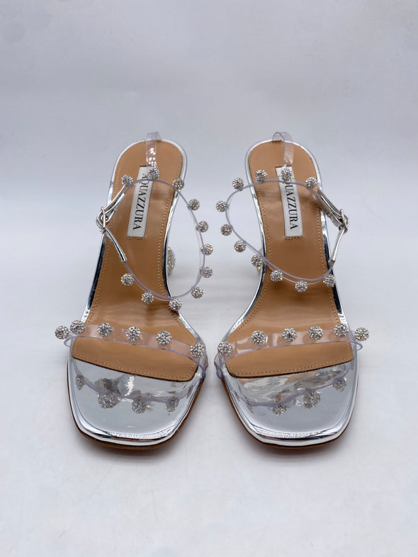 Sandales silver à strass