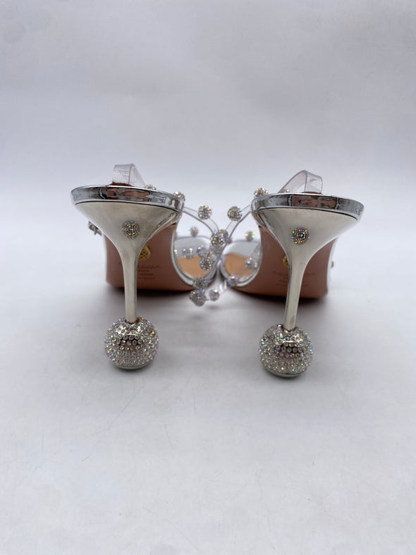 Sandales silver à strass