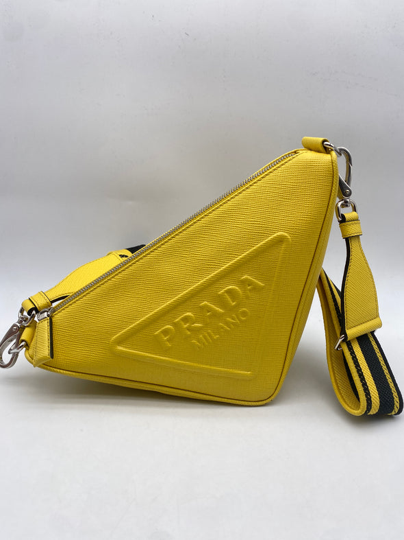 Sac Saffiano jaune