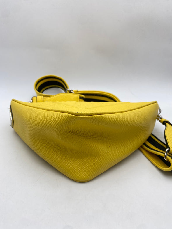 Sac Saffiano jaune