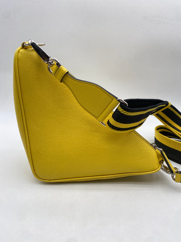 Sac Saffiano jaune