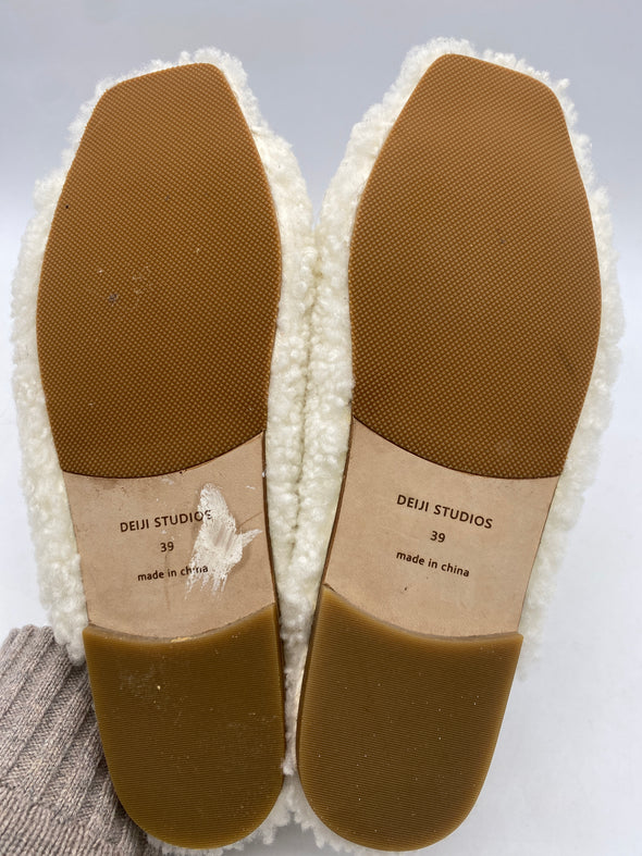 Sandales en shearling