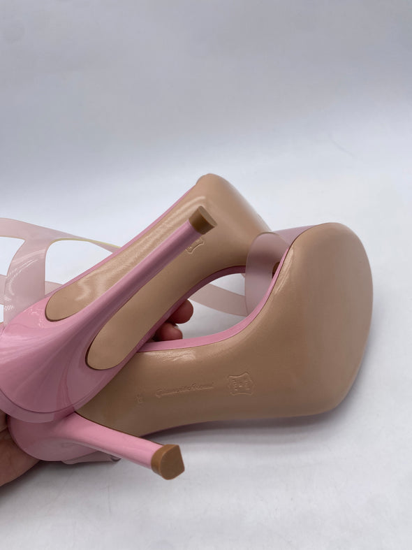 Sandales en plastique rose