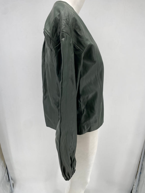 Blouse en cuir