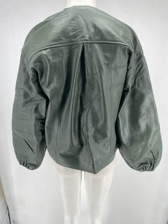 Blouse en cuir