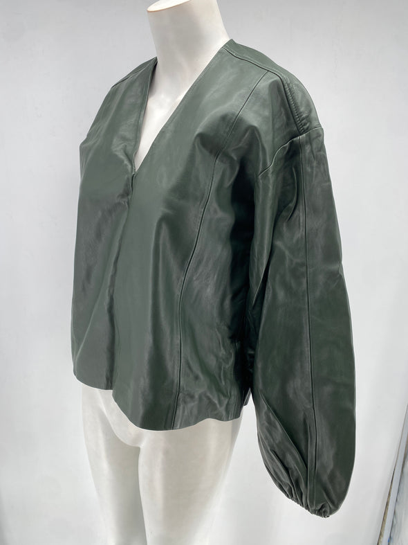Blouse en cuir