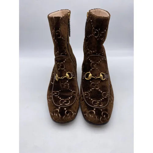 Bottes Marmont en velours - Gucci